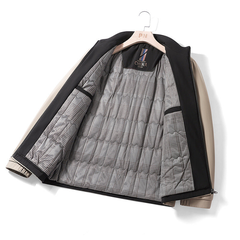 Men’s Urban Style Fleece-Lined Wool Jacket – Warm & Stylish for Midlife Comfort
