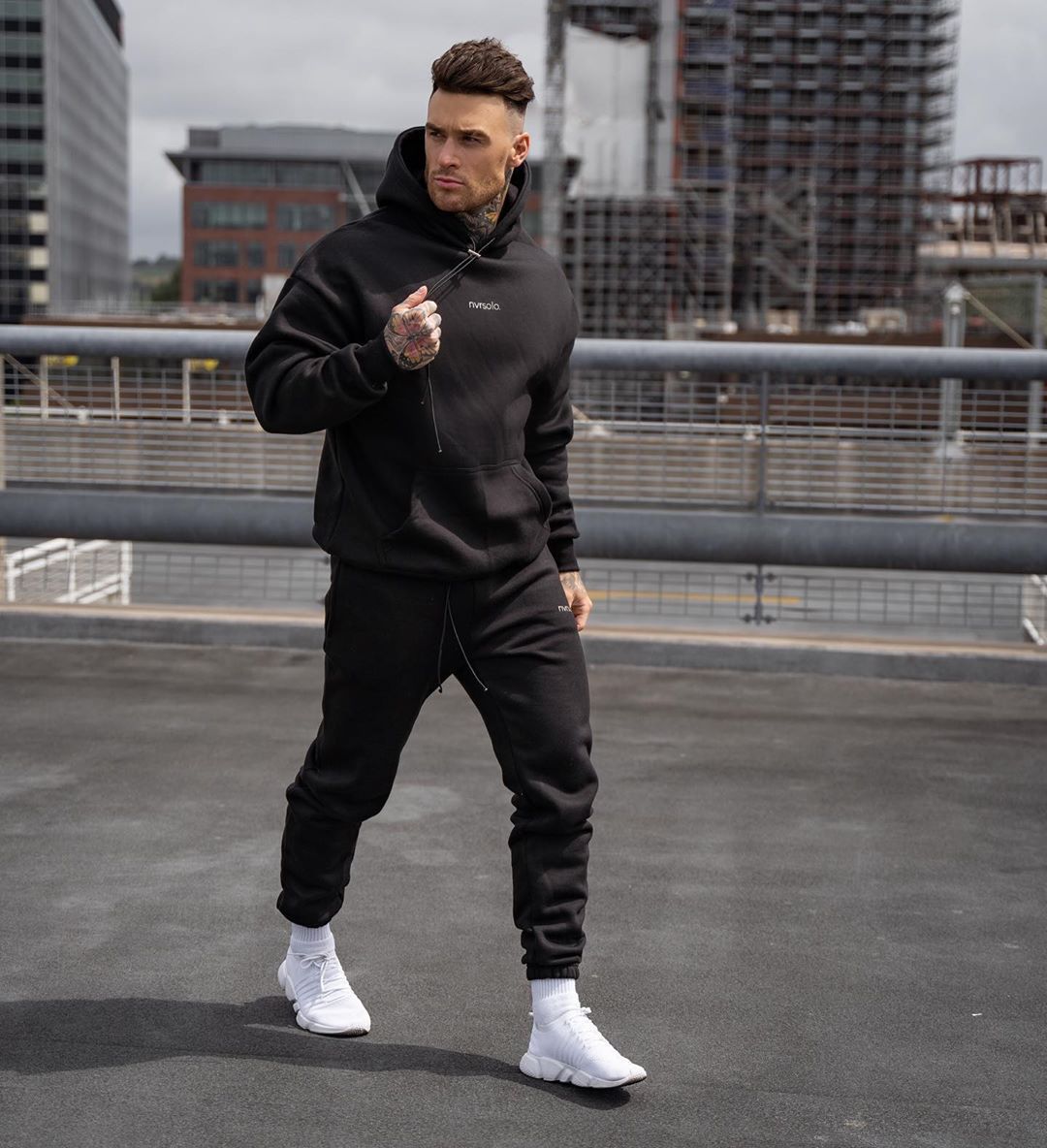 Men’s Casual Hooded Sweater Set – Autumn Loose Fit 2-Piece Outfit