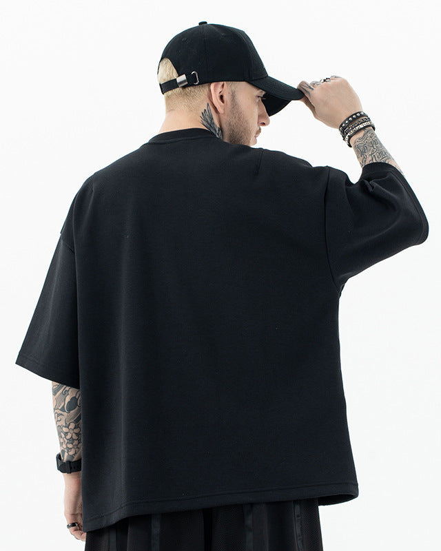 Men’s Half-Zip Casual Tee – Clean Fit Short Sleeve Cotton Top