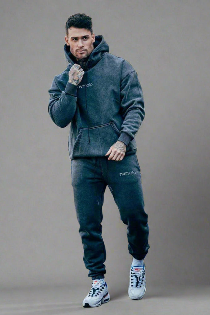 Men’s Casual Hooded Sweater Set – Autumn Loose Fit 2-Piece Outfit