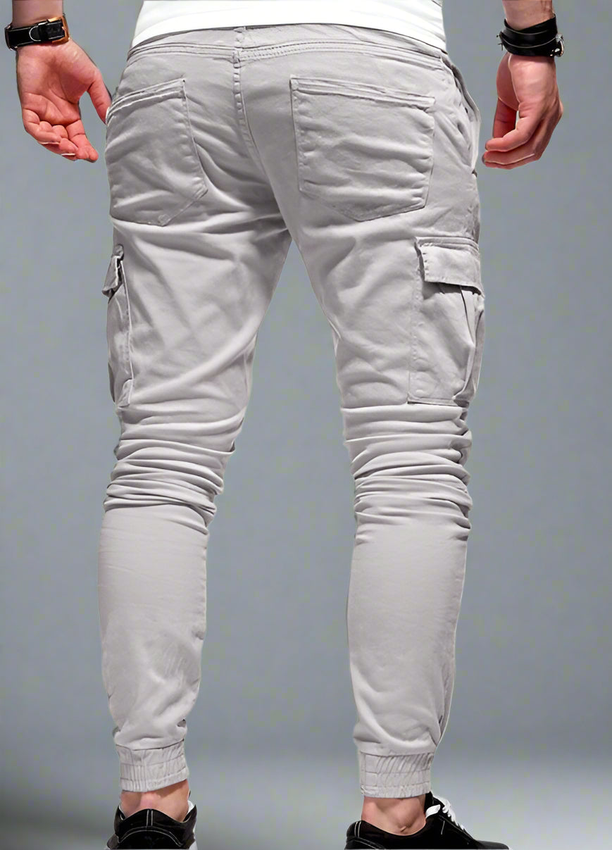 Men’s Slim Fit Jogger Pants – Athletic Stretch Workout Cargo Trousers