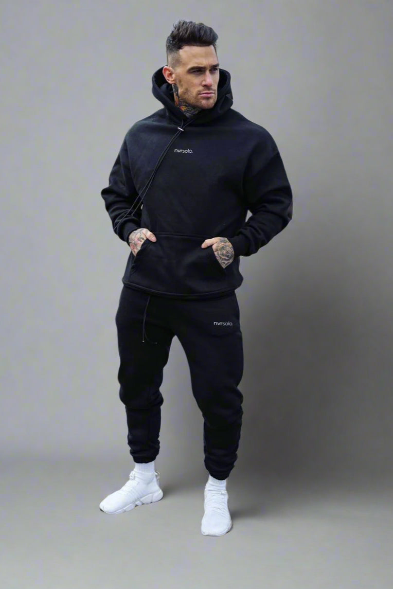 Men’s Casual Hooded Sweater Set – Autumn Loose Fit 2-Piece Outfit