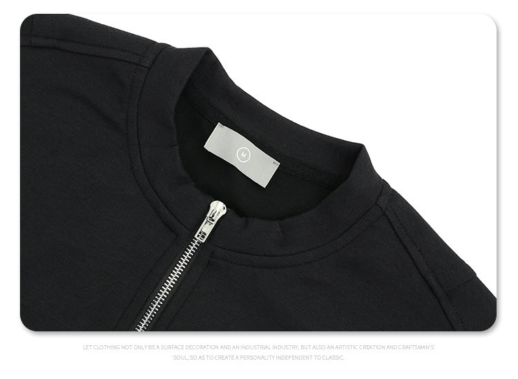 Men’s Half-Zip Casual Tee – Clean Fit Short Sleeve Cotton Top