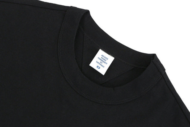 Men’s Classic Triangle Patch Tee – Heavyweight Loose-Fit T-Shirt