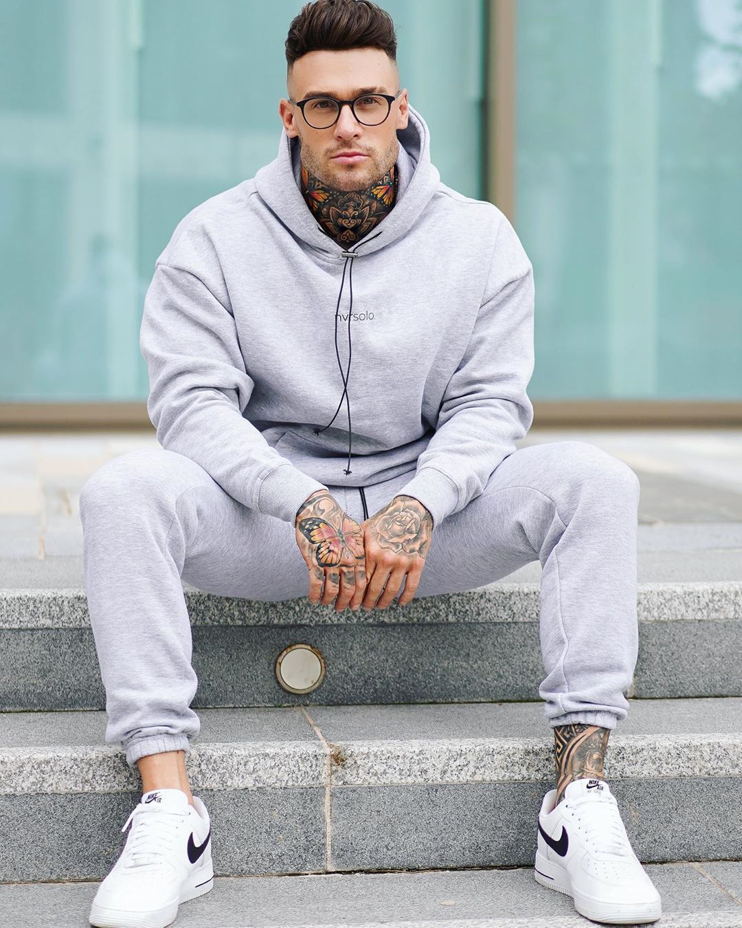 Men’s Casual Hooded Sweater Set – Autumn Loose Fit 2-Piece Outfit