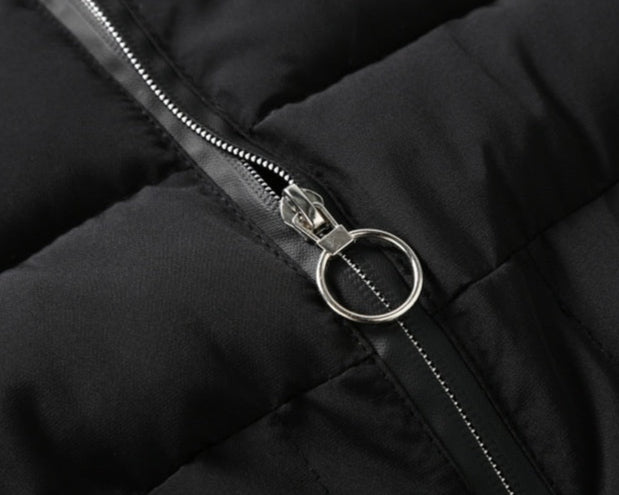 Men’s Thickened Cotton Padded Vest – Winter Casual Zip-Up Outerwear