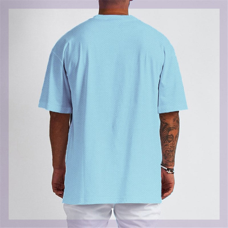 Men’s Oversized Drop Shoulder T-Shirt – Moisture-Wicking Casual Tee