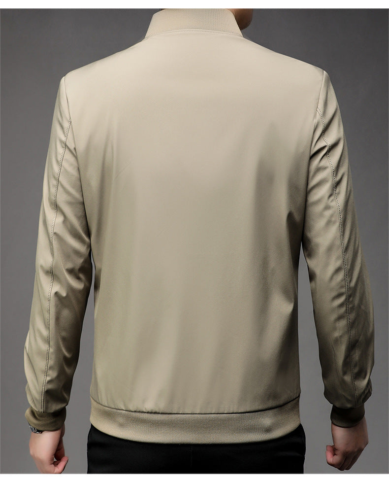 Men’s Business Casual Baseball Jacket – Lightweight Long Sleeve Outerwear
