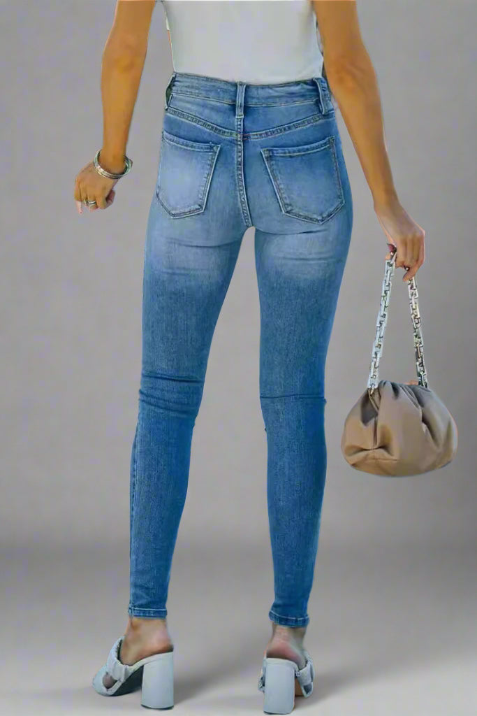 High Stretch Light Blue Skinny Denim Pants