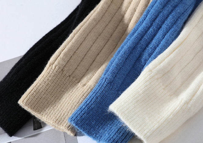 Men’s Casual Cable Knit Sweater – Solid Color Pullover
