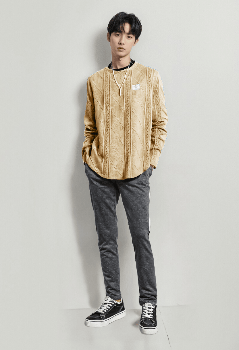 Knitted Pullover – Casual & Retro Long-Sleeve Sweater