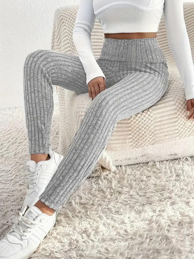 High-Waist Ribbed Leggings – Cozy & Stylish