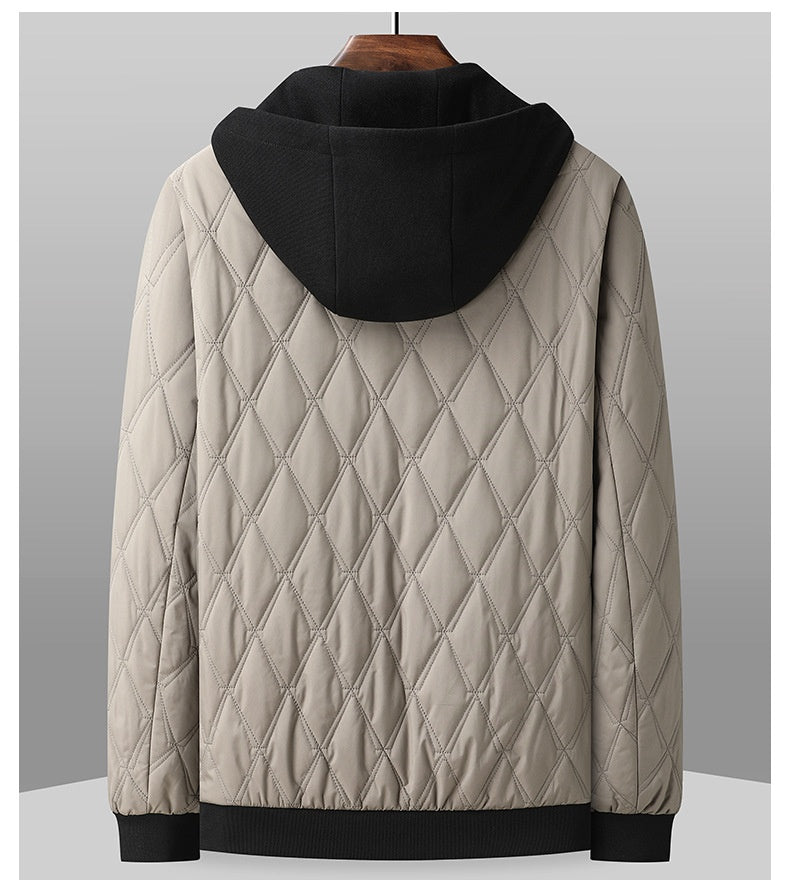 Men’s Winter Hooded Jacket – Thickened Warm Zipper Coat