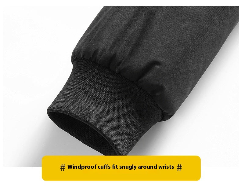 Men’s Lightweight Stand Collar Jacket – Zipper Pocket Casual Outerwear