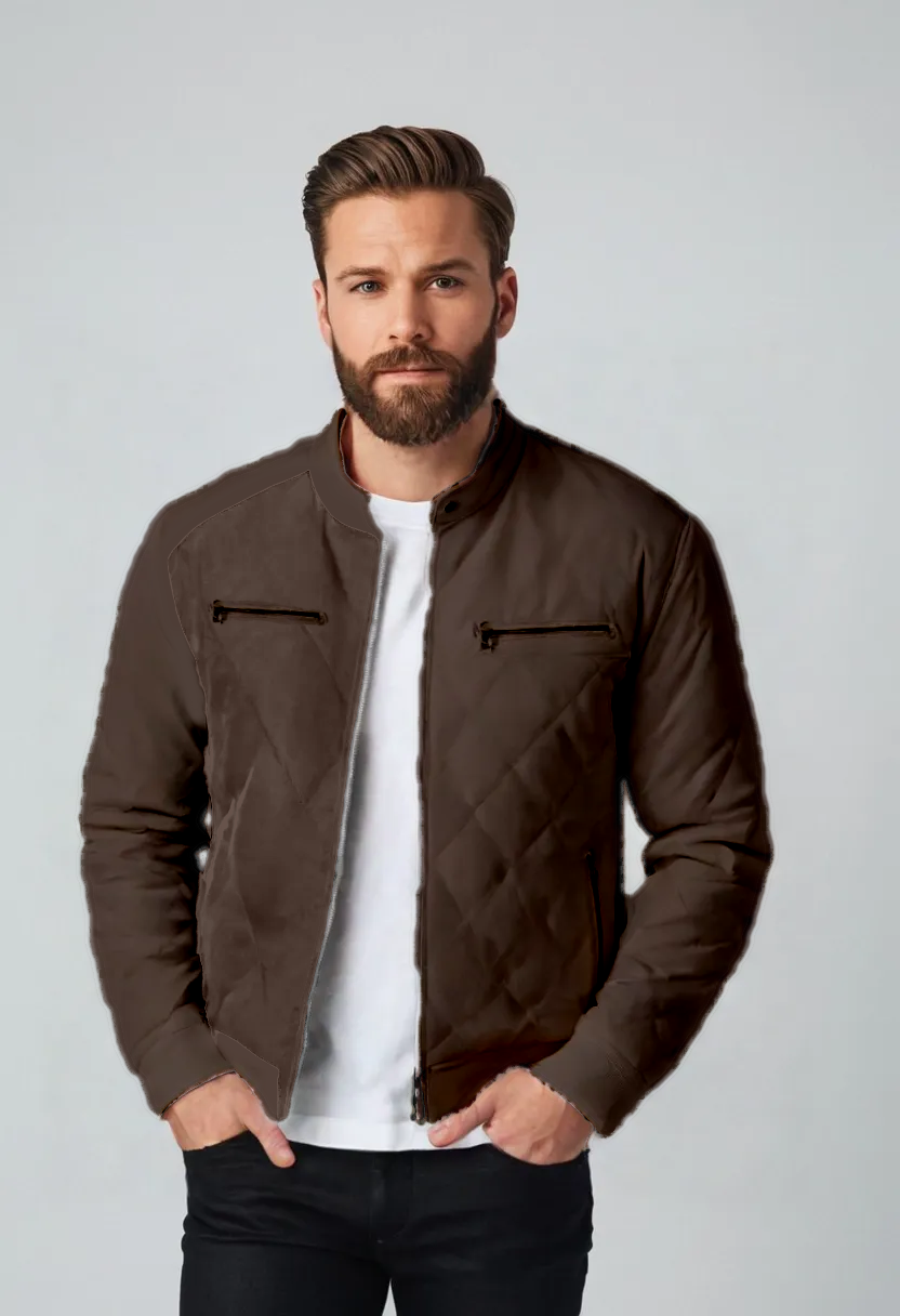 Thick PU Leather Jacket for Men – Fleece-Lined Casual Winter Coat