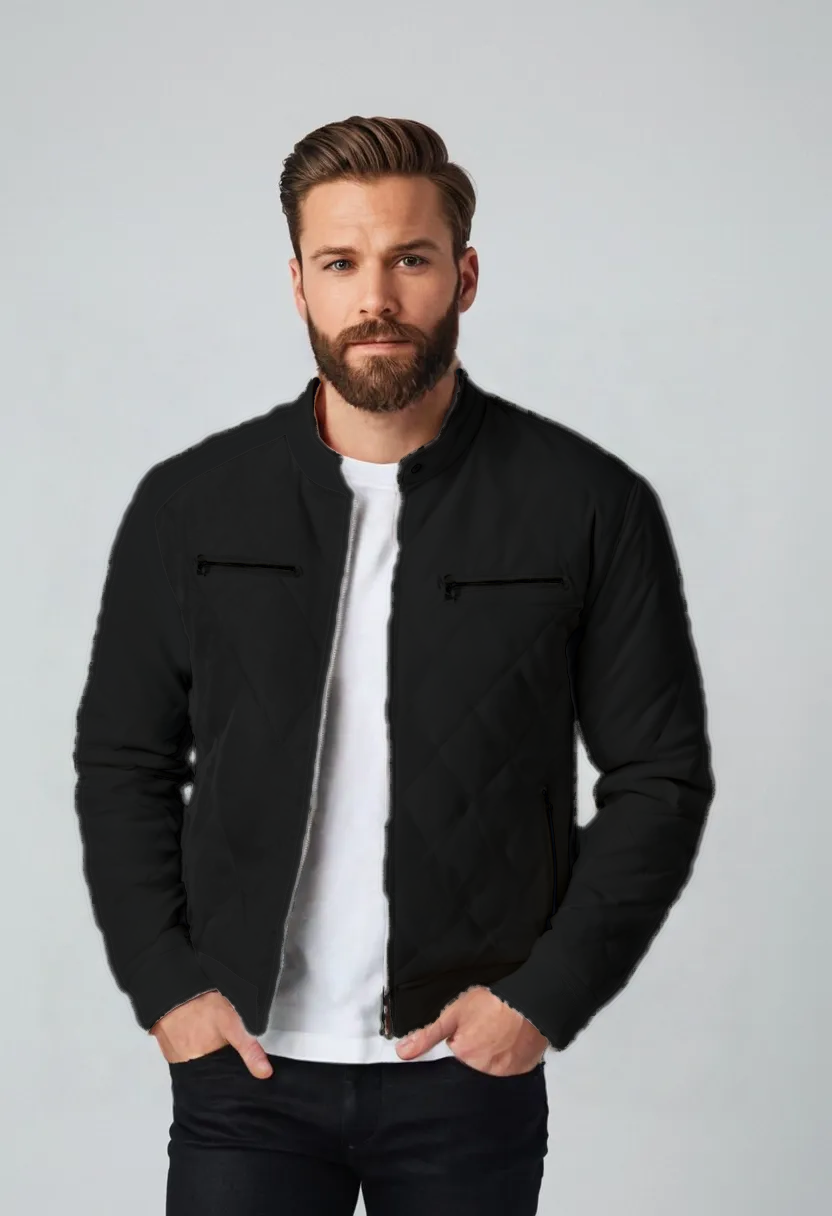 Thick PU Leather Jacket for Men – Fleece-Lined Casual Winter Coat
