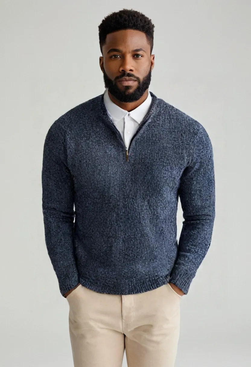 Half-Zip Stand Collar Fleece Pullover – Casual Warmth for Everyday Comfort
