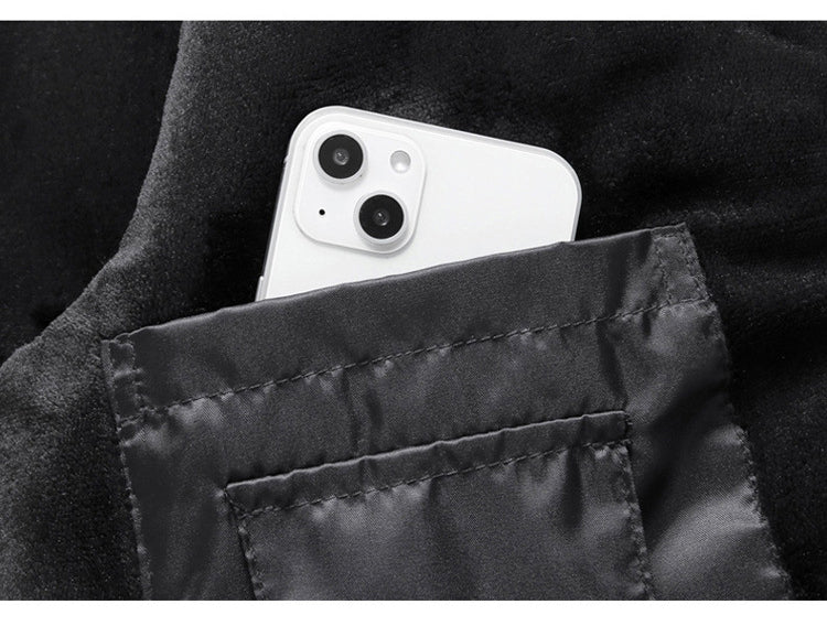 Men’s Quilted Cotton Baseball Jacket – Winter Warm, Windproof Casual Outerwear