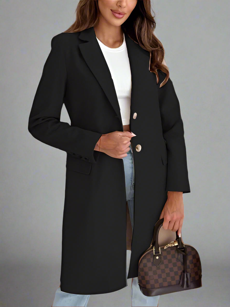 Simplicity Mid-Length Woolen Coat for Women