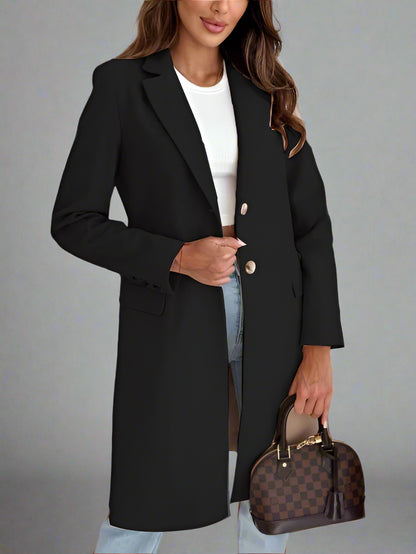 Simplicity Mid-Length Woolen Coat for Women