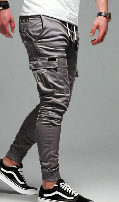 Men’s Slim Fit Jogger Pants – Athletic Stretch Workout Cargo Trousers