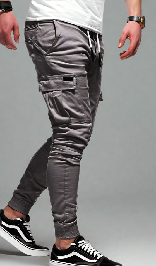 Men’s Slim Fit Jogger Pants – Athletic Stretch Workout Cargo Trousers