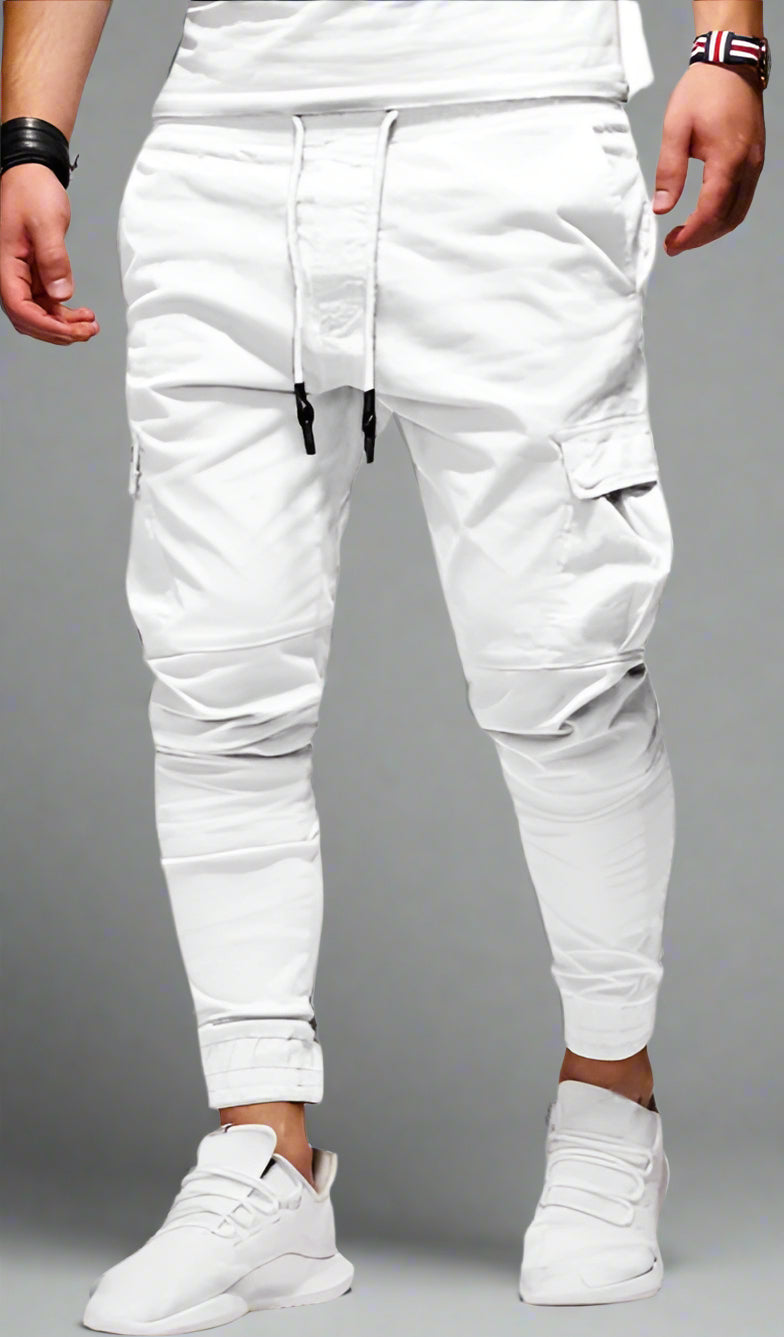 Men’s Slim Fit Jogger Pants – Athletic Stretch Workout Cargo Trousers