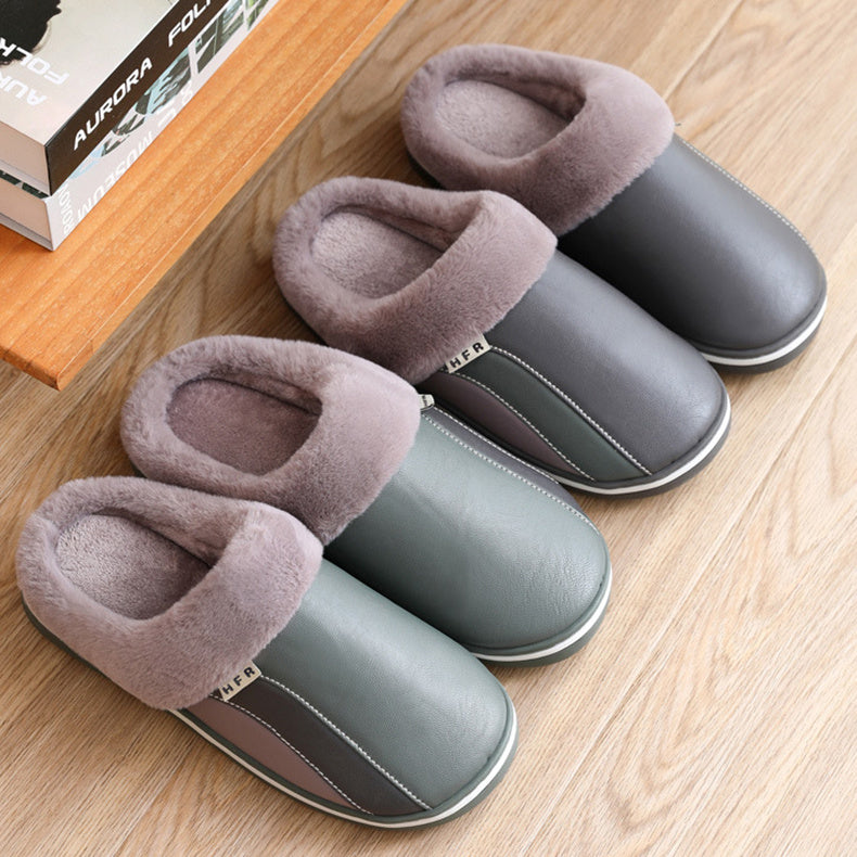 Women’s Plush Winter Indoor Slippers – Waterproof, Non-Slip & Cozy