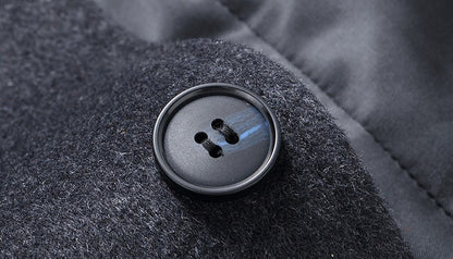 Men’s Stand Collar Woolen Overcoat – Classic Winter Outerwear