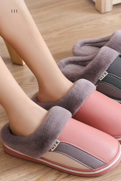 Women’s Plush Winter Indoor Slippers – Waterproof, Non-Slip & Cozy