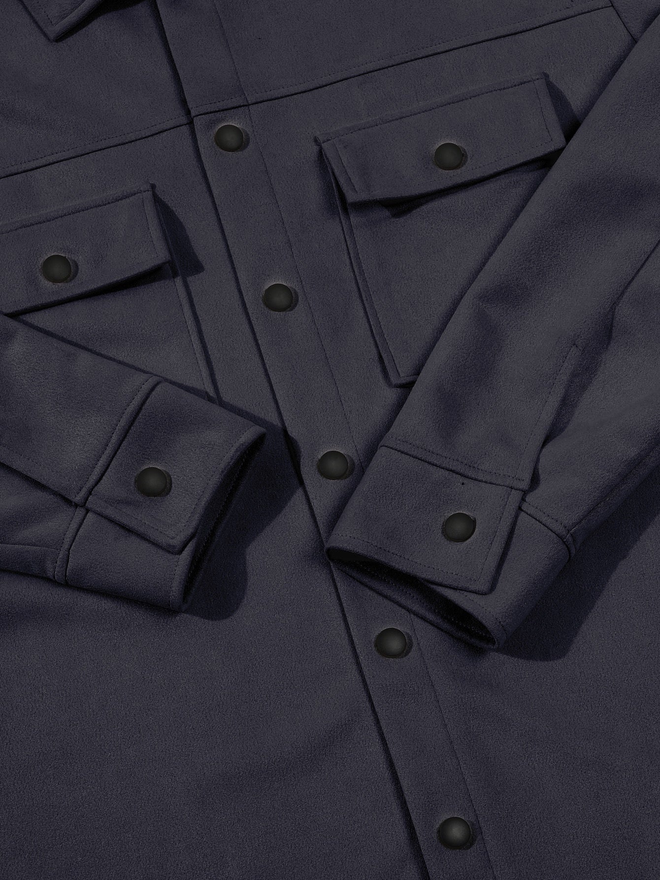 Men’s Suede Button-Up Jacket – Mid-Length Casual Outerwear