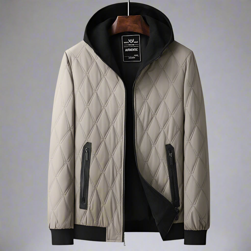 Men’s Winter Hooded Jacket – Thickened Warm Zipper Coat