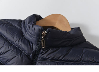 Men’s Lightweight Puffer Vest – Stand Collar Insulated Waistcoat