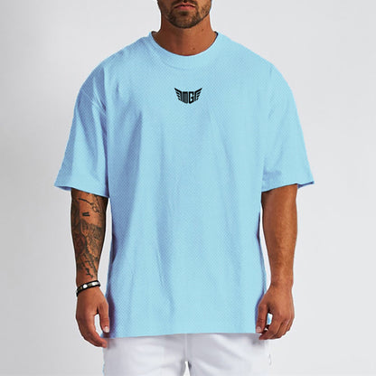 Men’s Oversized Drop Shoulder T-Shirt – Moisture-Wicking Casual Tee