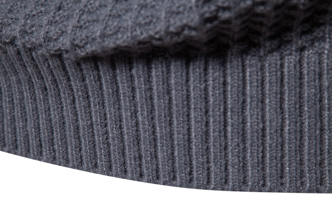 Classic Solid Color Crewneck Sweater – Casual Loose Fit Pullover for Everyday Comfort