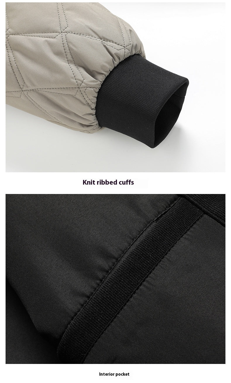 Men’s Winter Hooded Jacket – Thickened Warm Zipper Coat