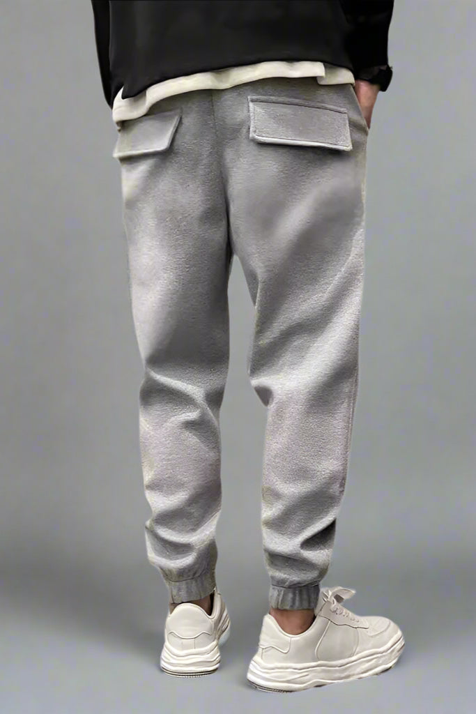 Thick Drawstring Sweatpants – Ankle-Tied Relaxed Fit