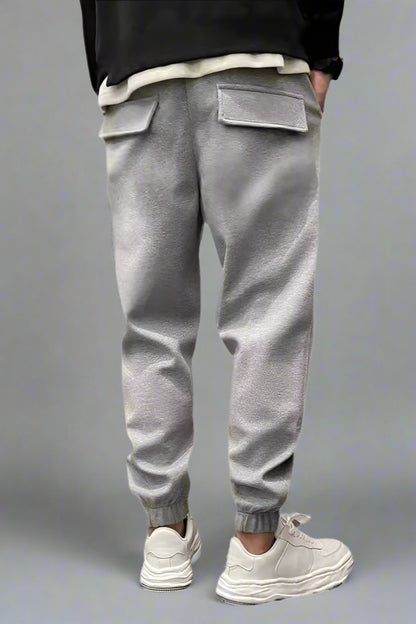 Thick Drawstring Sweatpants – Ankle-Tied Relaxed Fit