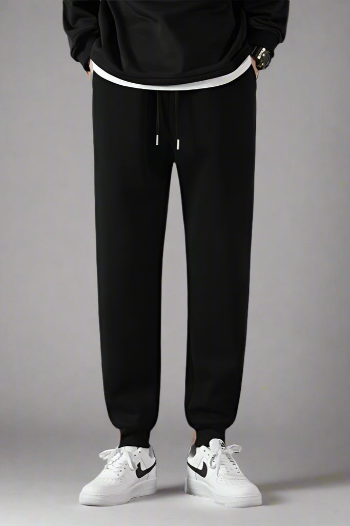 Men’s Ankle-Length Jogger Pants – Loose Fit Knit Sportswear