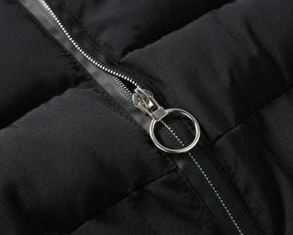 Men’s Thickened Cotton Padded Vest – Winter Casual Zip-Up Outerwear