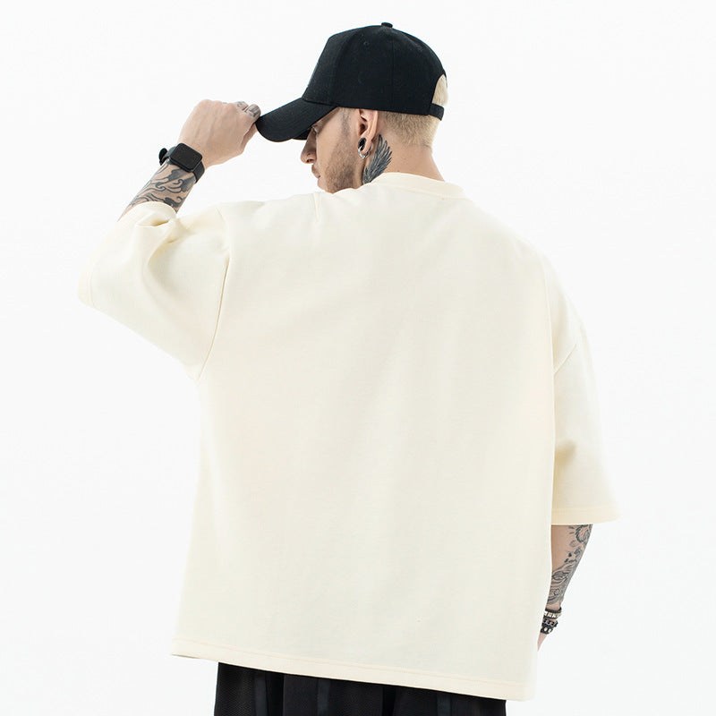 Men’s Half-Zip Casual Tee – Clean Fit Short Sleeve Cotton Top