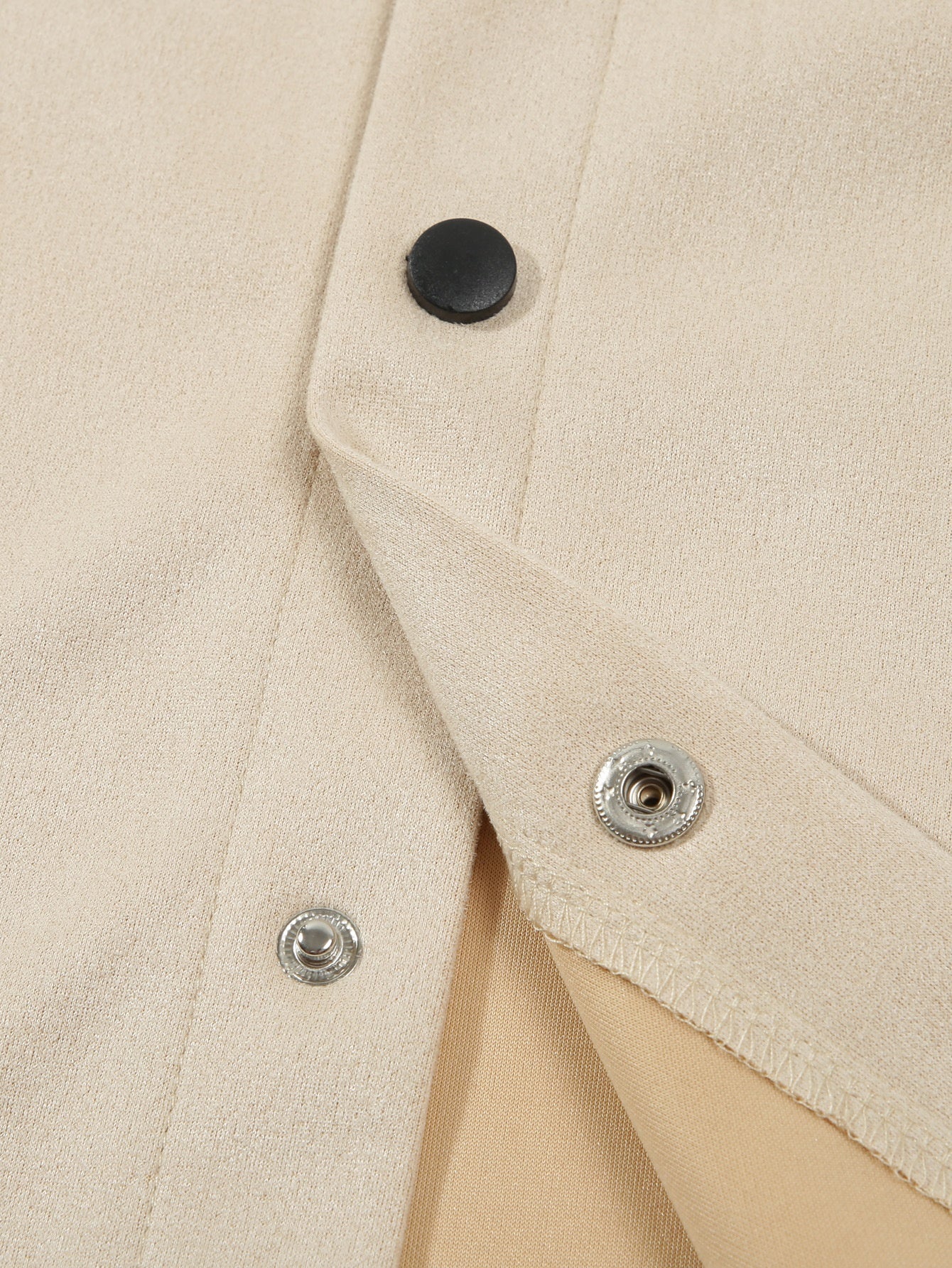 Men’s Suede Button-Up Jacket – Mid-Length Casual Outerwear