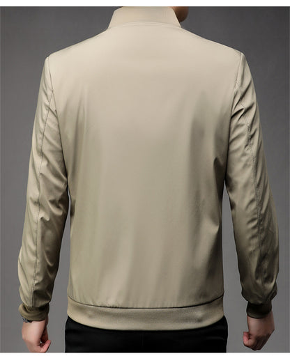 Men’s Business Casual Baseball Jacket – Lightweight Long Sleeve Outerwear