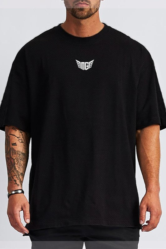 Men’s Oversized Drop Shoulder T-Shirt – Moisture-Wicking Casual Tee
