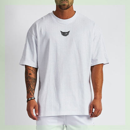 Men’s Oversized Drop Shoulder T-Shirt – Moisture-Wicking Casual Tee