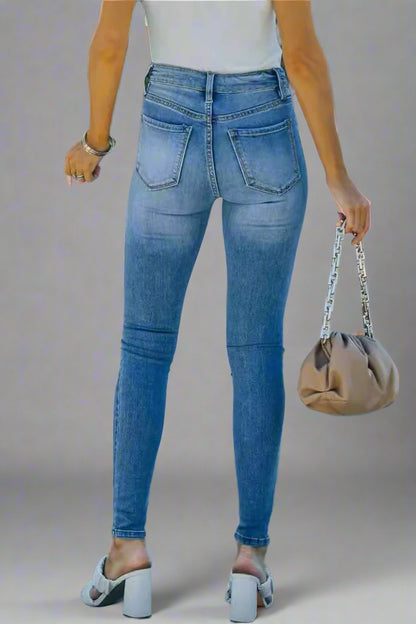 High Stretch Light Blue Skinny Denim Pants