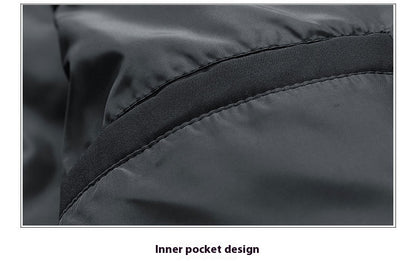 Men’s Puffer Jacket – Stand Collar Cotton-Filled Winter Coat