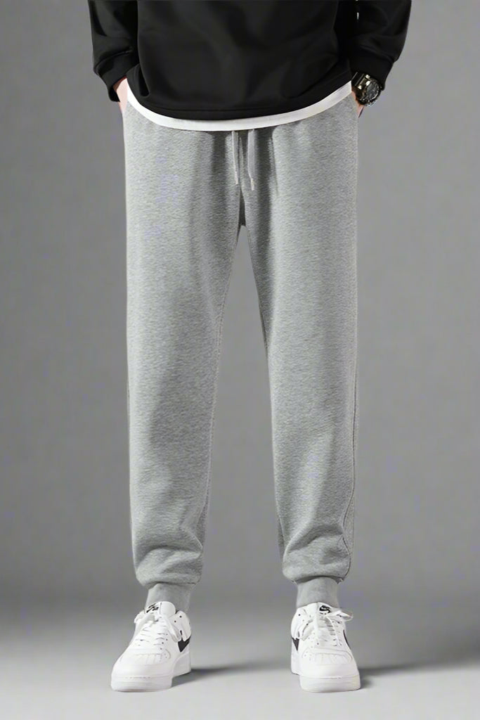 Men’s Ankle-Length Jogger Pants – Loose Fit Knit Sportswear