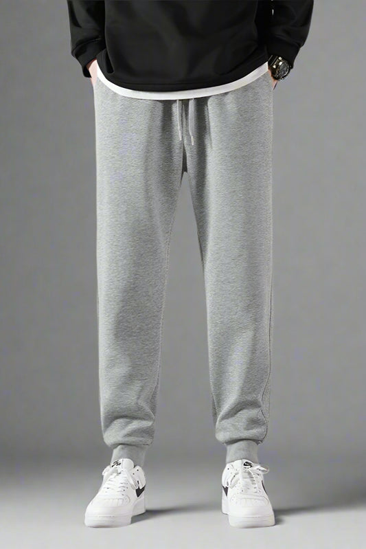 Men’s Ankle-Length Jogger Pants – Loose Fit Knit Sportswear