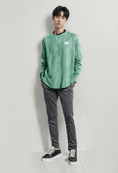 Knitted Pullover – Casual & Retro Long-Sleeve Sweater